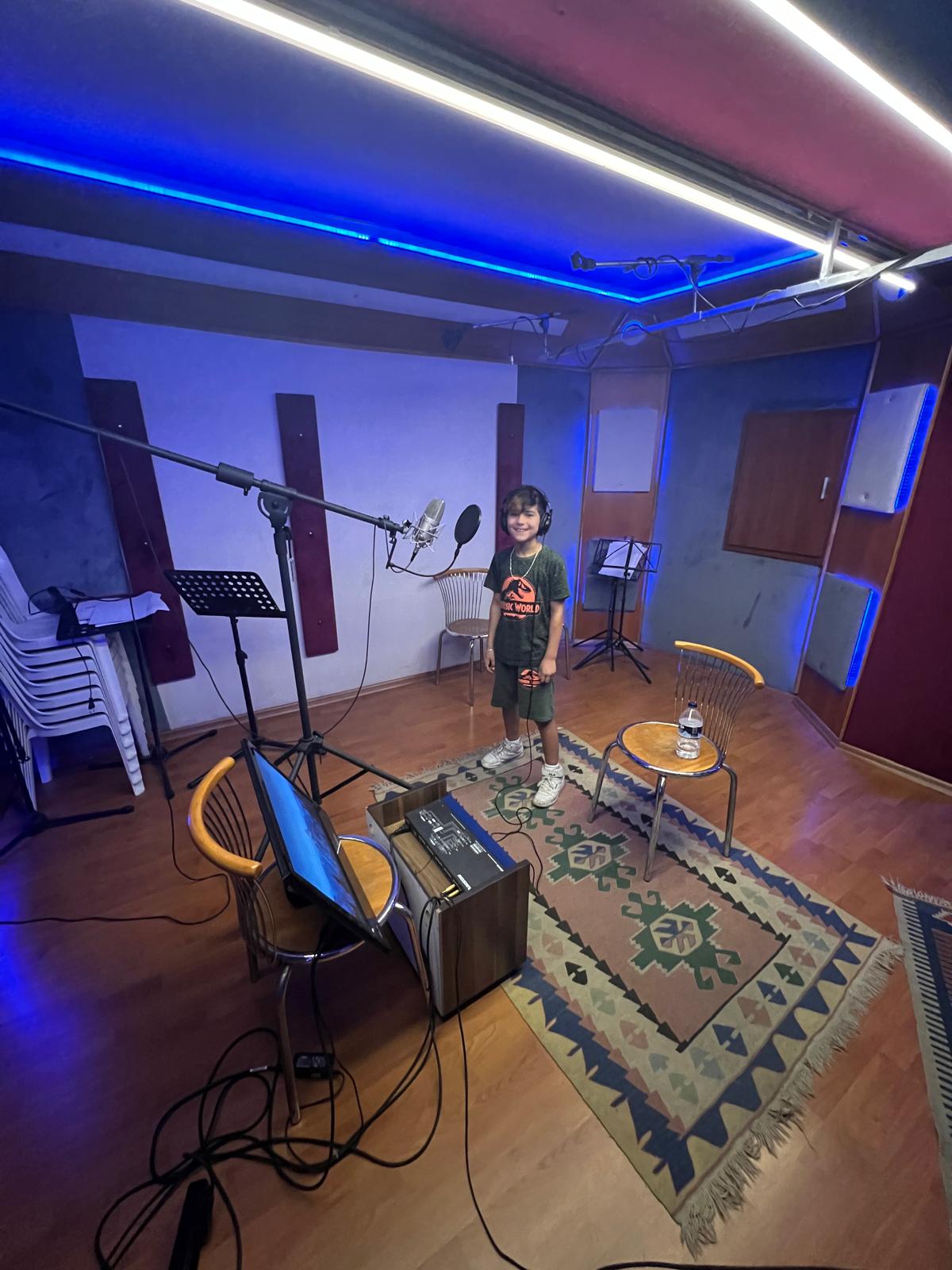 Rayan-Ghabayen-Recording-Vocals-Studio Young Arabic artist Rayan Ghabayen recording vocals at the AMG Pro Media Group studio.